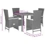 Gartenmöbel-Set, 5-teilig, mit schwarzen Polstern aus synthetischem Rattan von , Gartensets - Ref: Foro24-3277504, Preis: 612...