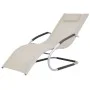 Tumbona con cojín aluminio y textilene color crema by vidaXL, Loungers - Ref: Foro24-47778, Price: 101,88 €, Discount: %