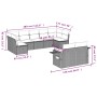Set de muebles de jardín 9 pzas y cojines ratán sintético gris by , Garden sets - Ref: Foro24-3220619, Price: 546,16 €, Disco...