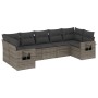 7-teiliges Gartensofa-Set mit grauen PE-Rattan-Kissen. von , Gartensets - Ref: Foro24-3220589, Preis: 454,02 €, Rabatt: %