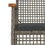 3-teiliges Garten-Esszimmer-Set mit grauen Polstern aus synthetischem Rattan. von , Gartensets - Ref: Foro24-3213569, Preis: ...