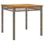3-teiliges Garten-Esszimmer-Set mit grauen Polstern aus synthetischem Rattan. von , Gartensets - Ref: Foro24-3213569, Preis: ...