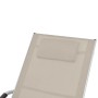 Tumbona con cojín aluminio y textilene color crema by vidaXL, Loungers - Ref: Foro24-47778, Price: 103,67 €, Discount: %