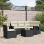 Set de sofás de jardín 6 piezas y cojines ratán sintético negro de , Conjuntos de jardín - Ref: Foro24-3220175, Precio: 379,3...