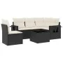 Set de sofás de jardín 6 piezas y cojines ratán sintético negro de , Conjuntos de jardín - Ref: Foro24-3220175, Precio: 379,3...