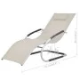 Tumbona con cojín aluminio y textilene color crema by vidaXL, Loungers - Ref: Foro24-47778, Price: 101,88 €, Discount: %