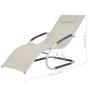 Tumbona con cojín aluminio y textilene color crema by vidaXL, Loungers - Ref: Foro24-47778, Price: 103,67 €, Discount: %