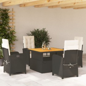Set de muebles jardín 5 pzas con cojines ratán sintético negro de , Conjuntos de jardín - Ref: Foro24-3277318, Precio: 701,62...