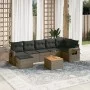 Set de sofás de jardín 8 pzas y cojines ratán sintético gris by , Modular outdoor sofas - Ref: Foro24-3224674, Price: 457,25 ...