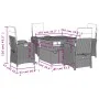 Set de muebles jardín 5 pzas con cojines ratán sintético negro by , Garden sets - Ref: Foro24-3277318, Price: 700,87 €, Disco...