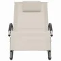 Tumbona con almohada textileno crema de vidaXL, Tumbonas - Ref: Foro24-47789, Precio: 110,23 €, Descuento: %