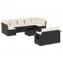 Set de sofás de jardín 10 pzas cojines ratán sintético negro de , Conjuntos de jardín - Ref: Foro24-3220625, Precio: 581,67 €...
