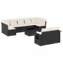 Set de sofás de jardín 10 pzas cojines ratán sintético negro by , Garden sets - Ref: Foro24-3220625, Price: 553,51 €, Discoun...