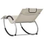Tumbona con almohada textileno crema de vidaXL, Tumbonas - Ref: Foro24-47789, Precio: 110,23 €, Descuento: %