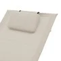 Tumbona con almohada textileno crema de vidaXL, Tumbonas - Ref: Foro24-47789, Precio: 110,23 €, Descuento: %