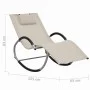 Tumbona con almohada textileno crema de vidaXL, Tumbonas - Ref: Foro24-47789, Precio: 110,23 €, Descuento: %