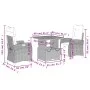 Set comedor de jardín 3 pzas con cojines ratán sintético negro by , Garden sets - Ref: Foro24-3277387, Price: 401,36 €, Disco...