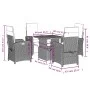 Set comedor de jardín 5 pzas con cojines ratán sintético beige by , Garden sets - Ref: Foro24-3277364, Price: 740,48 €, Disco...