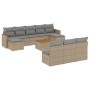 Juego de sofás jardín con cojines beige mezcla 11 pzas ratán PE by , Garden sets - Ref: Foro24-3226395, Price: 572,26 €, Disc...
