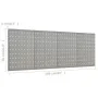 Wandklammerbretter 4 Stück Stahl 40x58 cm von vidaXL, Werkzeugorganisation und -lagerung - Ref: Foro24-145350, Preis: 43,55 €...