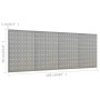Wandklammerbretter 4 Stück Stahl 40x58 cm von vidaXL, Werkzeugorganisation und -lagerung - Ref: Foro24-145350, Preis: 44,20 €...