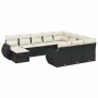Set de sofás de jardín 11 pzas y cojines ratán sintético negro de , Conjuntos de jardín - Ref: Foro24-3257519, Precio: 695,45...