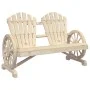 Doppelter Adirondack-Gartenstuhl aus massiver Fichte von , Modulare Sofas für den Außenbereich - Ref: Foro24-365095, Preis: 1...