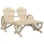 Zweiteiliges Gartensitzmöbel-Set aus massivem Kiefernholz. von , Modulare Sofas für den Außenbereich - Ref: Foro24-365097, Pr...