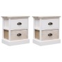 Nachttische 2 Stk. Paulownia-Holz naturweiß 38x28x45cm von vidaXL, Nachttische - Ref: Foro24-284057, Preis: 96,78 €, Rabatt: %
