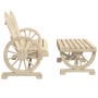 Zweiteiliges Gartensitzmöbel-Set aus massivem Kiefernholz. von , Modulare Sofas für den Außenbereich - Ref: Foro24-365097, Pr...