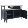 Black steel workbench 120x60x85 cm by vidaXL, Work tables - Ref: Foro24-145345, Price: 197,87 €, Discount: %