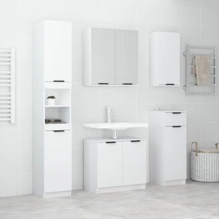 5-teiliges Badezimmerschrank-Set aus weißem Sperrholz von , Badezimmermöbel - Ref: Foro24-3115852, Preis: 299,63 €, Rabatt: %
