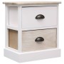 Bedside tables 2 units made of Paulownia wood in white natural color, measuring 38x28x45cm. by vidaXL, Nightstands - Ref: For...