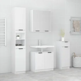 4-teiliges Badezimmermöbelset aus weißem Sperrholz von , Badezimmermöbel - Ref: Foro24-3115884, Preis: 261,76 €, Rabatt: %