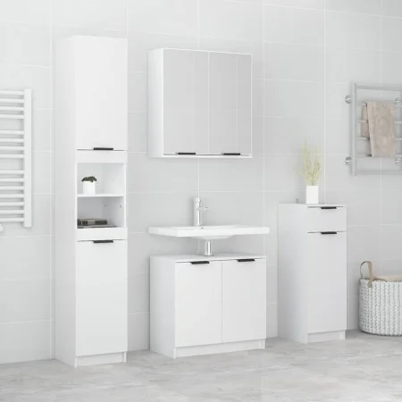 4-teiliges Badezimmermöbelset aus weißem Sperrholz von , Badezimmermöbel - Ref: Foro24-3115884, Preis: 261,76 €, Rabatt: %
