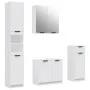 White plywood 4-piece bathroom furniture set by , Bathroom furniture - Ref: Foro24-3115884, Price: 261,69 €, Discount: %