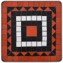 Mesa auxiliar de mosaico cerámica terracota y blanco de vidaXL, Soportes para macetas - Ref: Foro24-46712, Precio: 39,99 €, D...