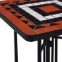 Mesa auxiliar de mosaico cerámica terracota y blanco de vidaXL, Soportes para macetas - Ref: Foro24-46712, Precio: 39,99 €, D...