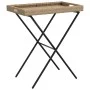 Table with folding tray in beige synthetic rattan 65x40x75 cm by , Garden tables - Ref: Foro24-365130, Price: 47,13 €, Discou...