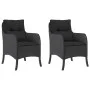 Gartensessel mit Kissen 2 Stück schwarzes synthetisches Rattan von , Gartenstühle - Ref: Foro24-365145, Preis: 185,05 €, Raba...