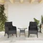 Gartensessel mit Kissen 2 Stück schwarzes synthetisches Rattan von , Gartenstühle - Ref: Foro24-365145, Preis: 185,05 €, Raba...