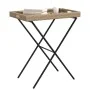 Table with folding tray in beige synthetic rattan 65x40x75 cm by , Garden tables - Ref: Foro24-365130, Price: 47,13 €, Discou...