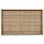 Tisch mit klappbarem Tablett aus beigem synthetischem Rattan, 65 x 40 x 75 cm von , Gartentische - Ref: Foro24-365130, Preis:...