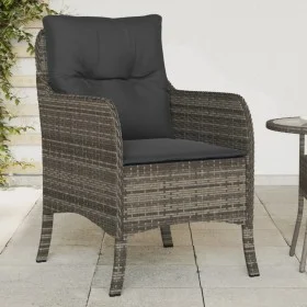 Gartensessel mit Kissen 2 Stück graues synthetisches Rattan von , Gartenstühle - Ref: Foro24-365147, Preis: 215,82 €, Rabatt: %
