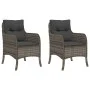 Garden armchairs with cushions 2 pcs gray synthetic rattan by , Garden chairs - Ref: Foro24-365147, Price: 215,82 €, Discount: %