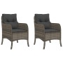 Gartensessel mit Kissen 2 Stück graues synthetisches Rattan von , Gartenstühle - Ref: Foro24-365147, Preis: 219,99 €, Rabatt: %