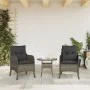 Garden armchairs with cushions 2 pcs gray synthetic rattan by , Garden chairs - Ref: Foro24-365147, Price: 215,82 €, Discount: %