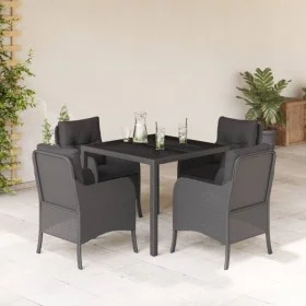 5-piece garden furniture set with black synthetic rattan cushions by , Garden sets - Ref: Foro24-3211849, Price: 464,36 €, Di...