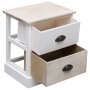 Nachttische 2 Stk. Paulownia-Holz naturweiß 38x28x45cm von vidaXL, Nachttische - Ref: Foro24-284057, Preis: 96,78 €, Rabatt: %