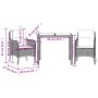 Set comedor de jardín 3 piezas con cojines ratán sintético gris de , Conjuntos de jardín - Ref: Foro24-3211854, Precio: 310,4...